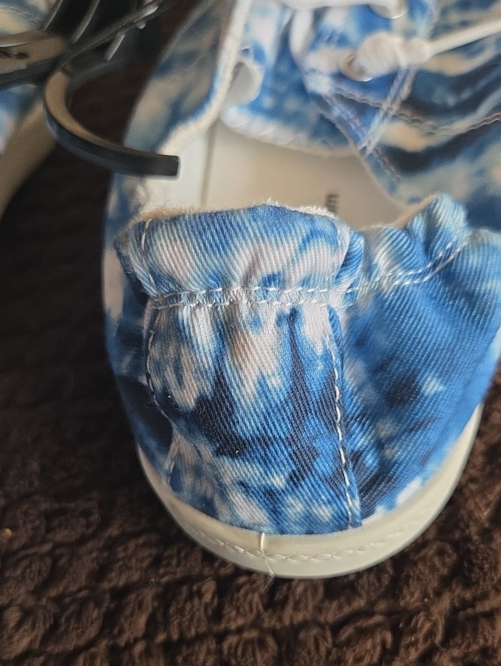 Time and Tru Blue Tie-Dye Womens 8.5 Wide Width Sneakers New - Picture 5 of 6